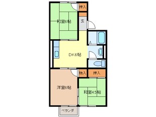 コーポファミリーの物件間取画像